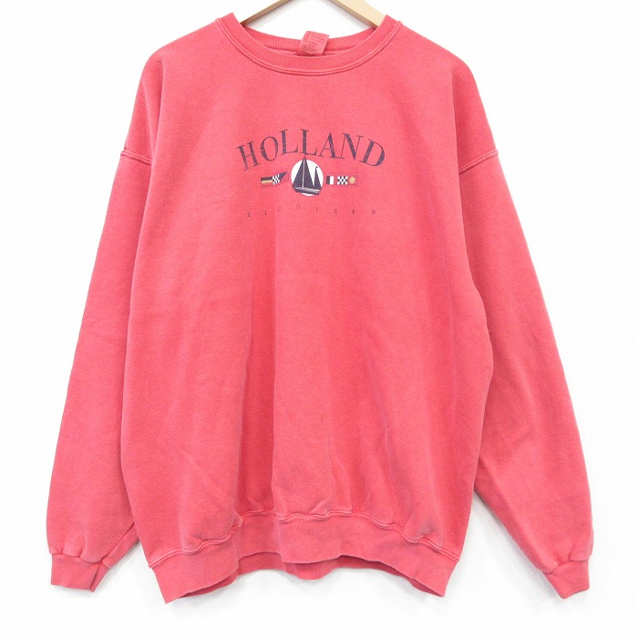 00s 長袖スウェット HOLLAND ピンク XL | 古着