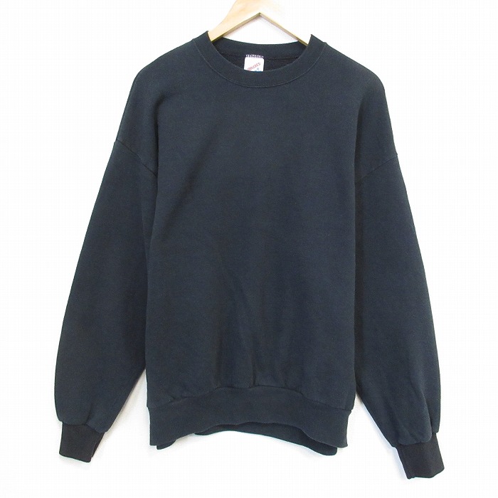 90s 長袖スウェット ブラック XL | 古着
