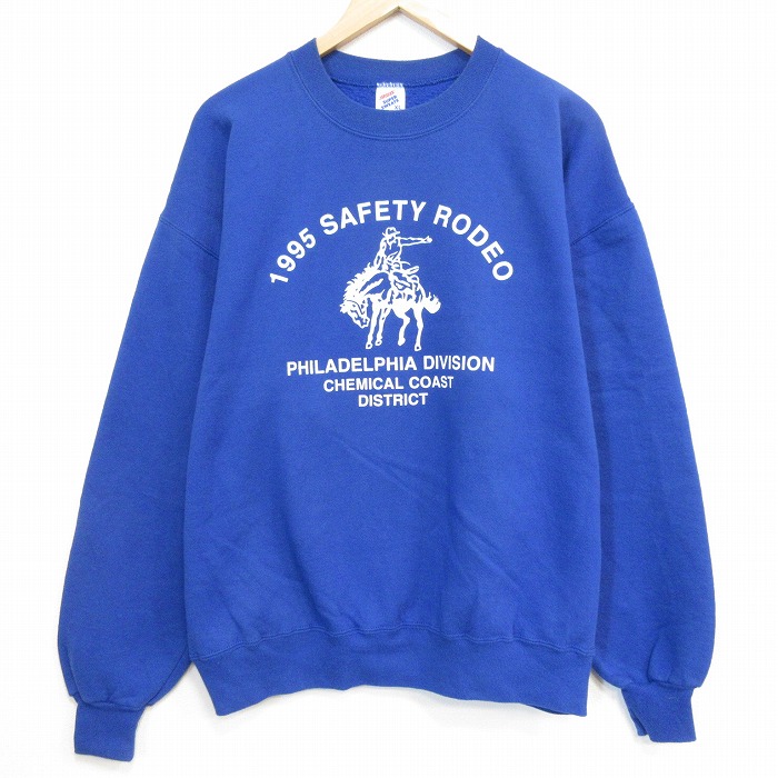 90s 長袖スウェット ロデオ ブルー XL | 古着