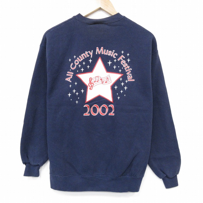 00s 長袖スウェット カントリーミュージック ネイビー M | 古着