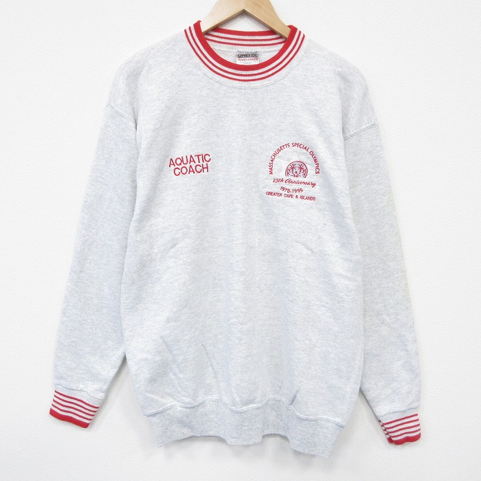 オニータ 90s 長袖スウェット AQUATIC グレー霜降り L | 古着
