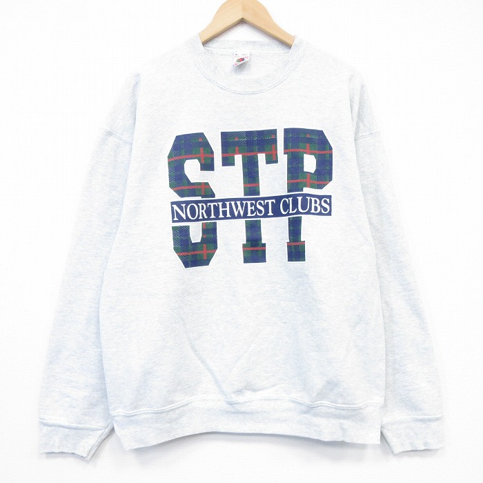 フルーツオブザルーム 90s 長袖スウェット STP グレー XL | 古着