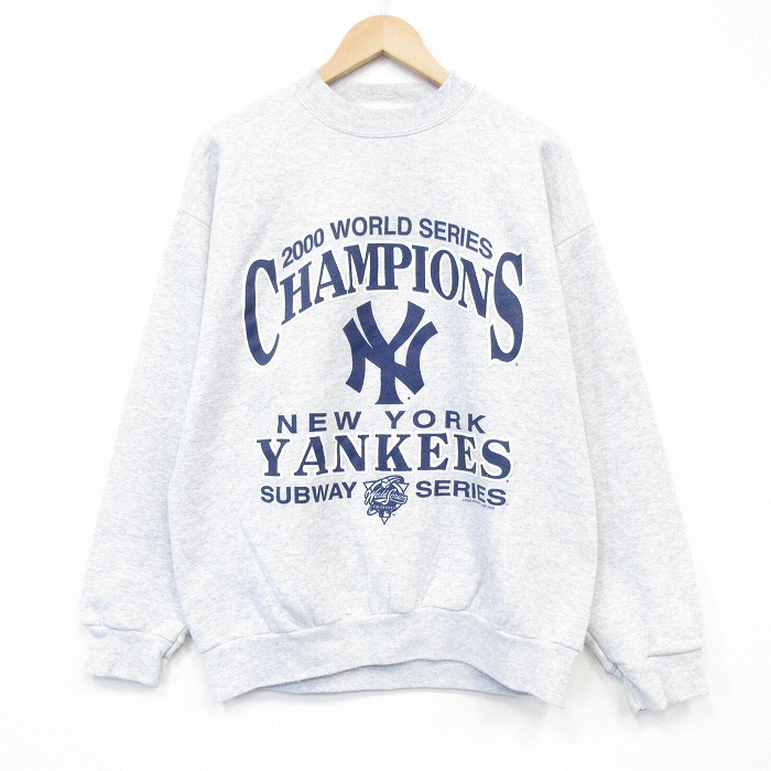 00s 長袖スウェット NEW YORK YANKEESプリント グレー L | 古着