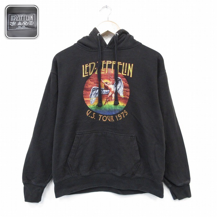 【20%OFF】レッドツェッペリン 長袖スウェットパーカー ブラック メンズL相当 | 古着