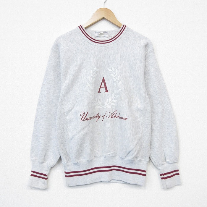 90s リバースタイプスウェット アラバマカレッジ グレー M | 古着