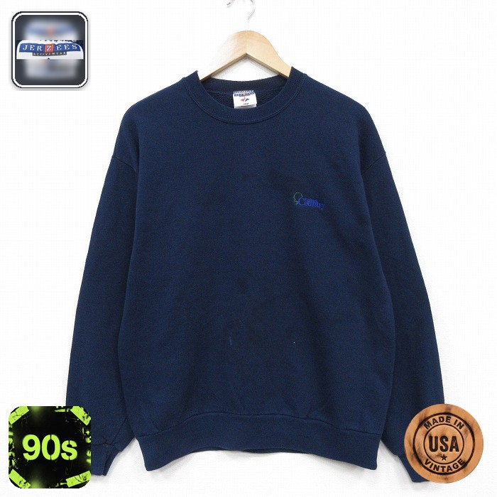 【20%OFF】ジャージーズ 90s 長袖スウェット カントリー ネイビー メンズM相当 | 古着