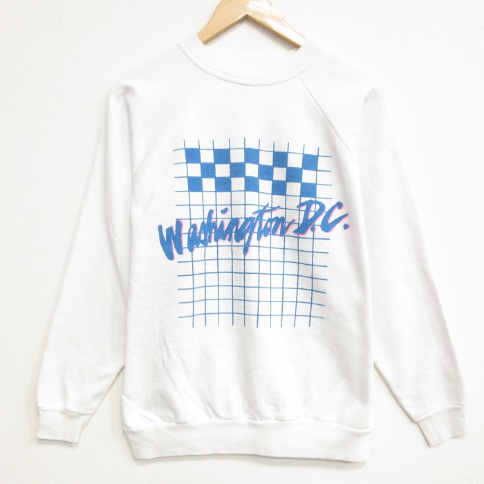 80s ラグランスウェット ワシントンDC ホワイト M | 古着