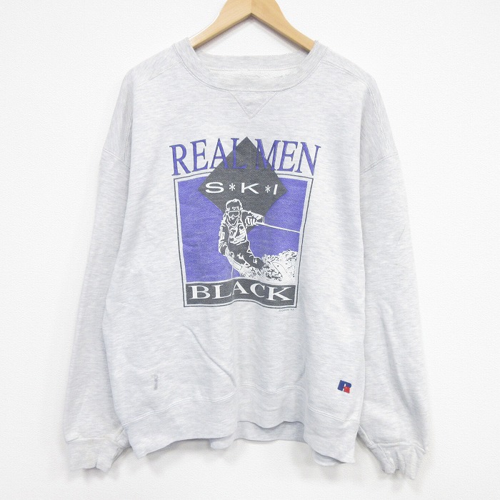 ラッセル 90s 長袖スウェット スキー グレー XL | 古着
