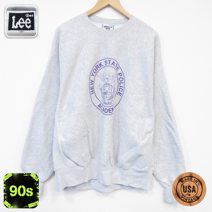 【20%OFF】リー 90s 長袖スウェット ポリス リバースタイプ グレー メンズXL相当 | 古着