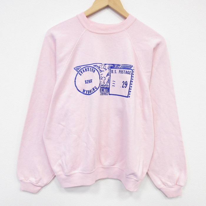 TULTEX 90s 長袖スウェット 郵便ラグラン ピンク L | 古着