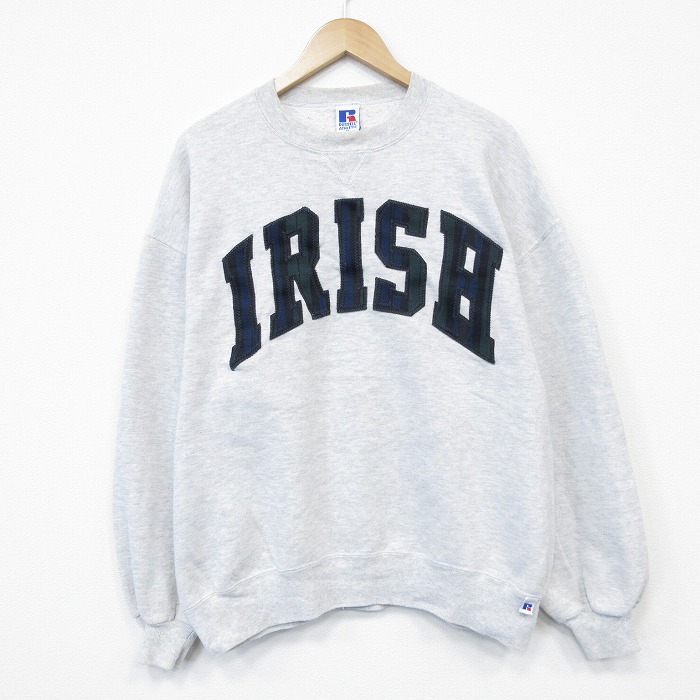 ラッセル 90s 長袖スウェット IRISH グレー XL | 古着