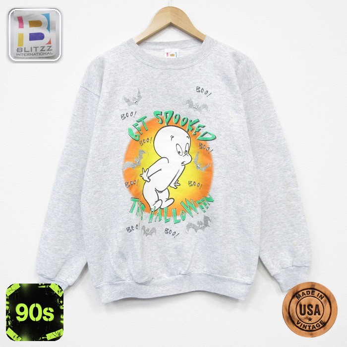 【20%OFF】90s 長袖スウェット キャスパー グレー メンズM相当 | 古着
