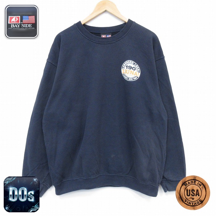【20%OFF】00s 長袖スウェット Livna ネイビー メンズXL相当 | 古着