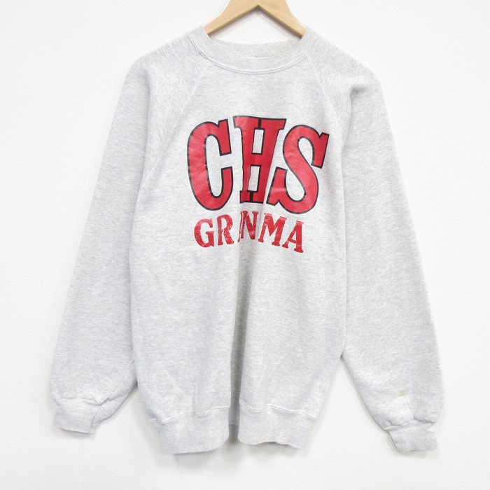 ヘインズ 90s 長袖スウェット CHS ラグラン グレー L | 古着