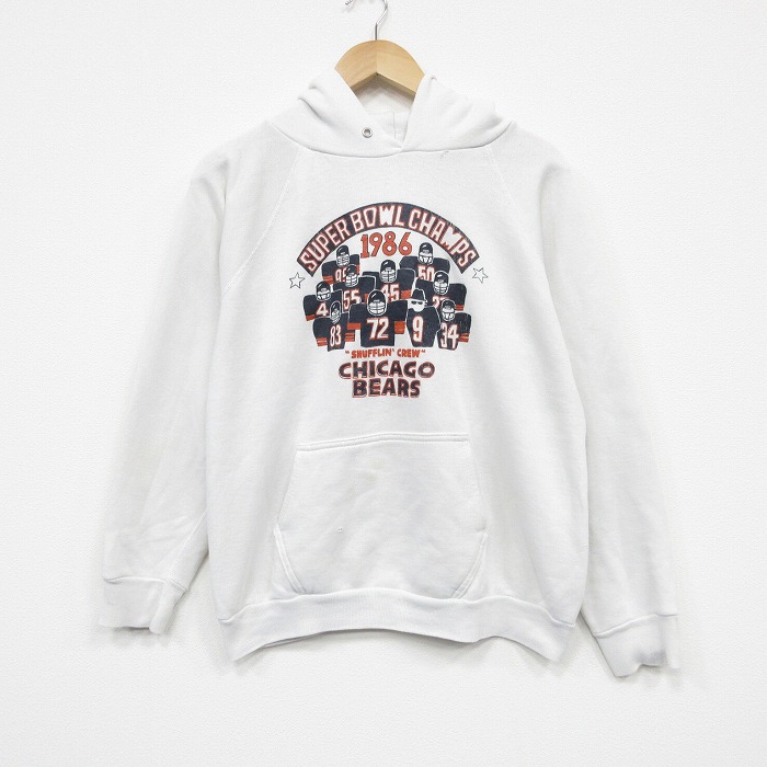 80s ラグランパーカー NFLシカゴベアーズ ホワイト M | 古着