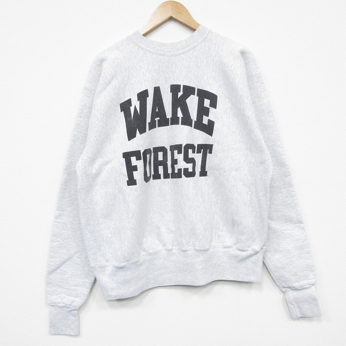 90s 長袖スウェット WAKE グレー メンズXL相当 | 古着