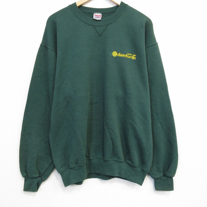 90s 長袖スウェット danforth グリーン L | 古着