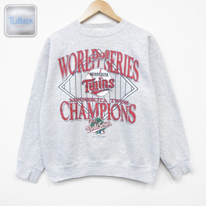 【20%OFF】TULTEX 90s 長袖スウェット MLBミネソタツインズ グレー メンズM相当 | 古着