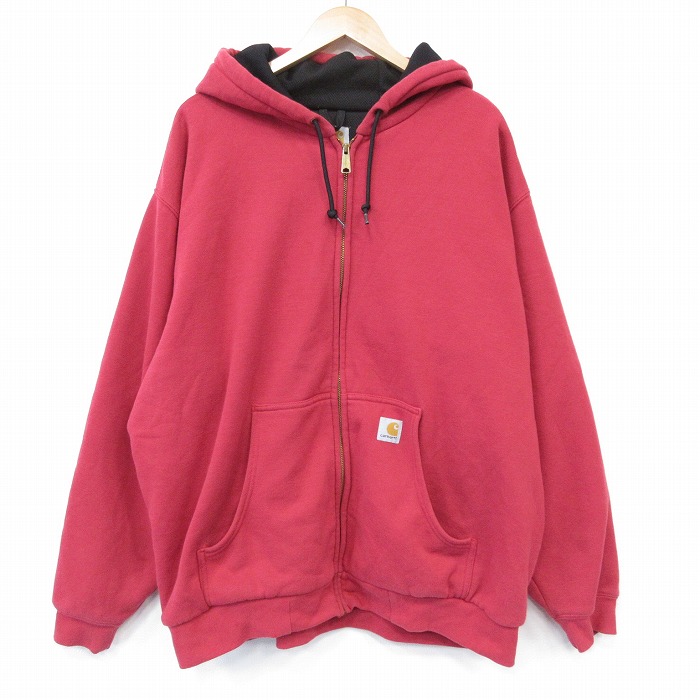 【20%OFF】カーハート 長袖フルジップスウェット 内側メッシュ レッド メンズXL相当 | 古着