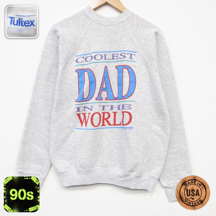 TULTEX 90s 長袖スウェット DAD ラグラン グレー メンズM相当 | 古着