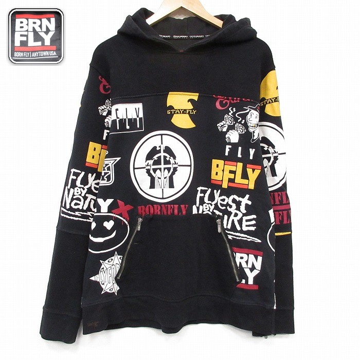BFLY 長袖スウェットパーカー ブラック L | 古着