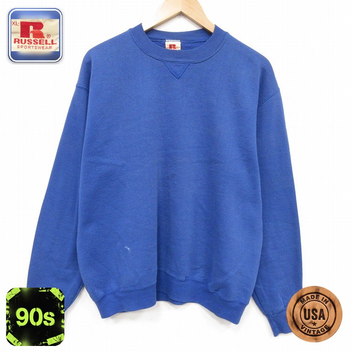ラッセル 90s 長袖スウェット ブルー メンズL相当 | 古着