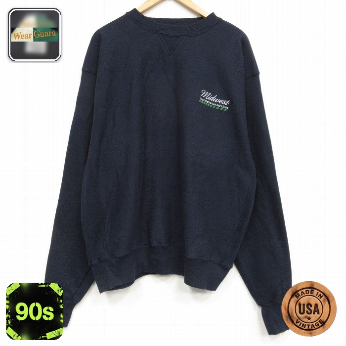 Wear Guerd 90s 長袖スウェット リバースタイプ ブラック メンズXL相当 | 古着