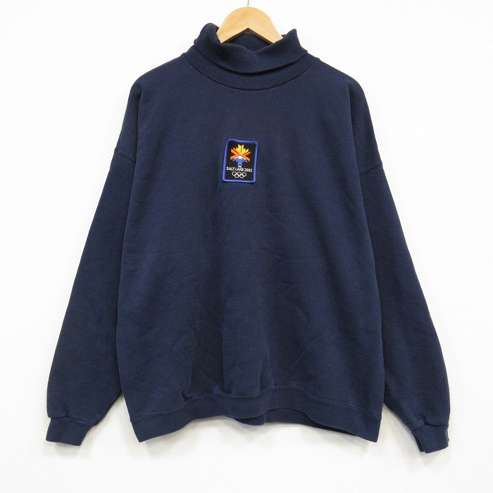 TULTEX 90s 長袖スウェット ソルトレイクオリンピック ネイビー メンズXL相当 | 古着