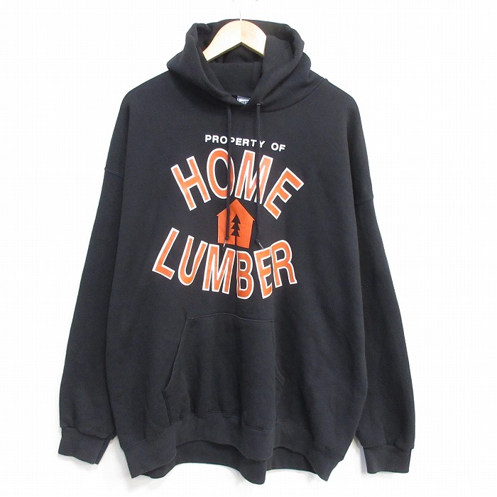 リー 90s 長袖パーカー HOME ブラック メンズXL相当 | 古着