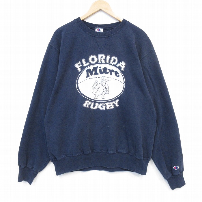 チャンピオン 90s 長袖スウェット フロリダ ネイビー メンズXL相当 | 古着