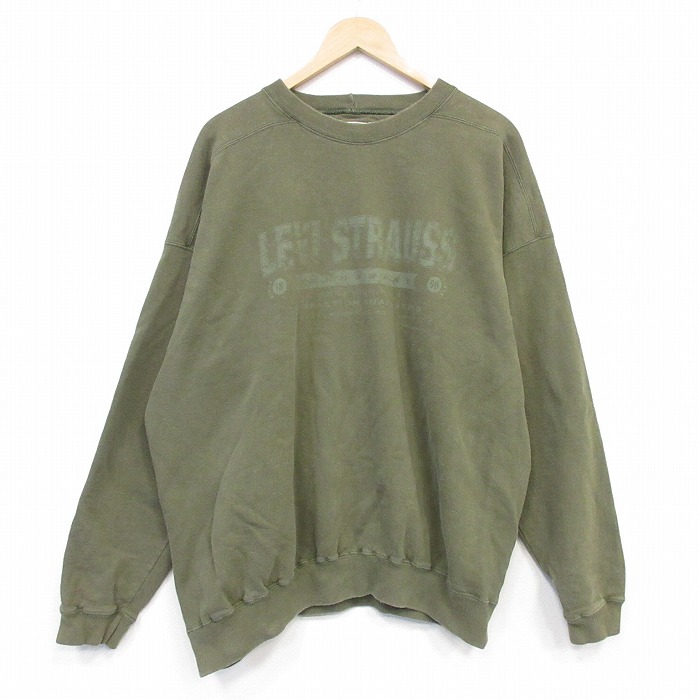 リーバイス 90s 長袖スウェット ビッグロゴ カーキ メンズXL相当 | 古着