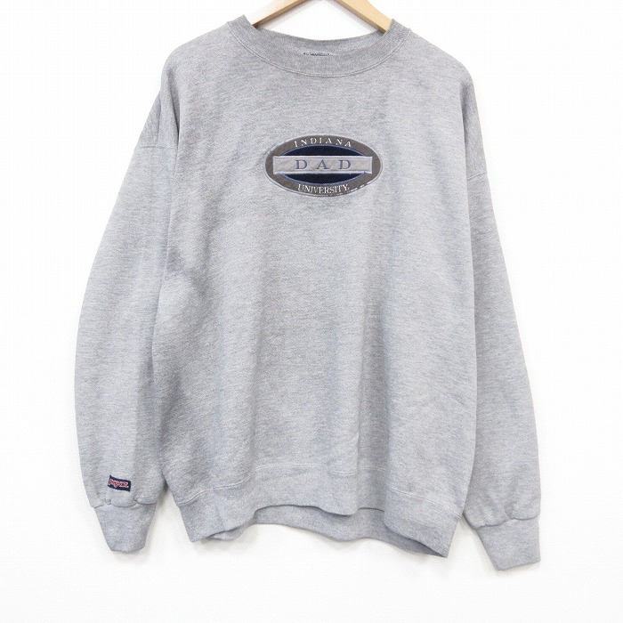 ジャンスポーツ 90s 長袖スウェット DAD カレッジ グレー メンズXL相当 | 古着