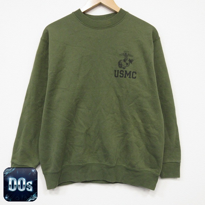 00s 長袖スウェット ミリタリー USMC カーキ メンズM相当 | 古着