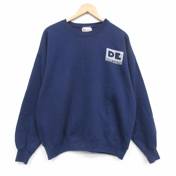 ヘインズ 00s 長袖スウェット DE ネイビー メンズXL相当 | 古着