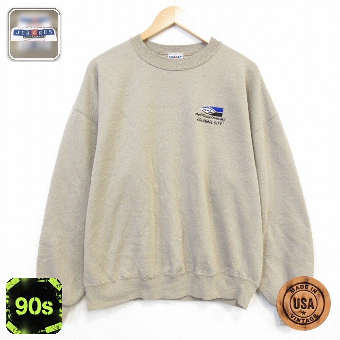 ジャージーズ 90s 長袖スウェット DANA ベージュ メンズXL相当 | 古着