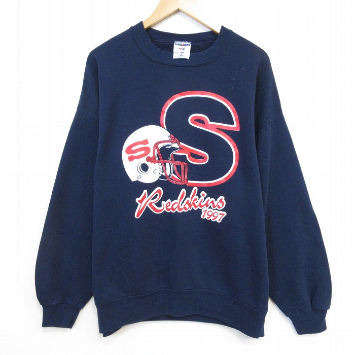レッドスキンズ 90s 長袖スウェット ネイビー メンズXL相当 | 古着