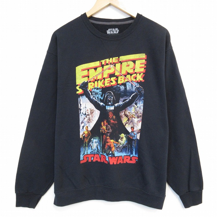 スターウォーズ 長袖スウェット ダースベイダー ブラック メンズL相当 | 古着
