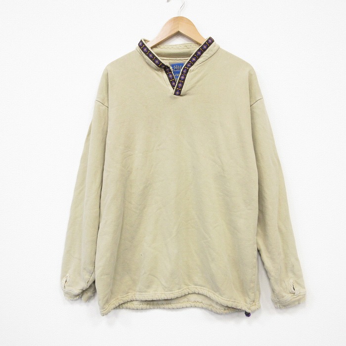 alf 90s 長袖スウェット ベージュ メンズXL相当 | 古着