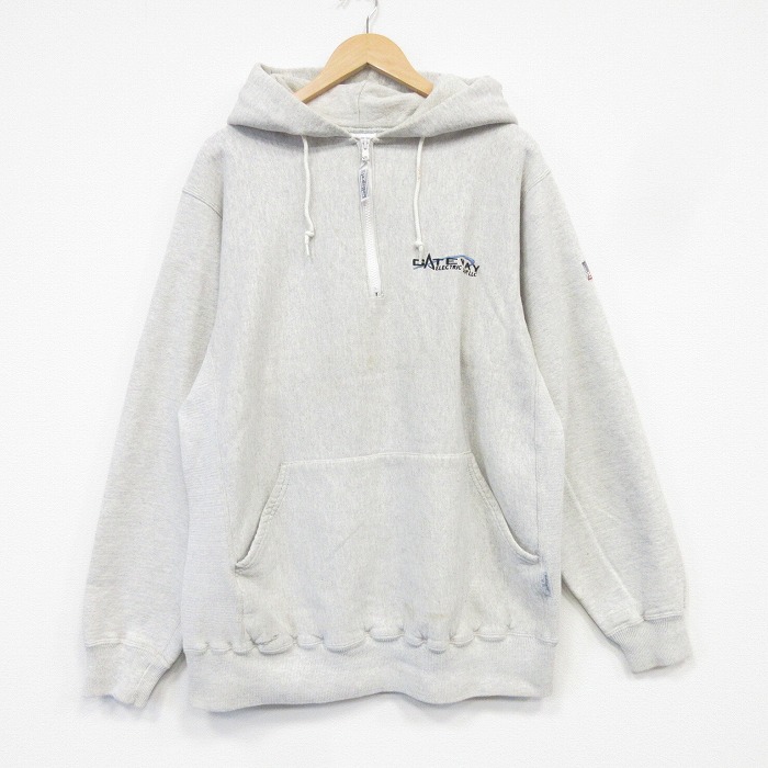 ケルスポーツ 90s ハーフジップスウェット リバースタイプ グレー メンズXL相当 | 古着