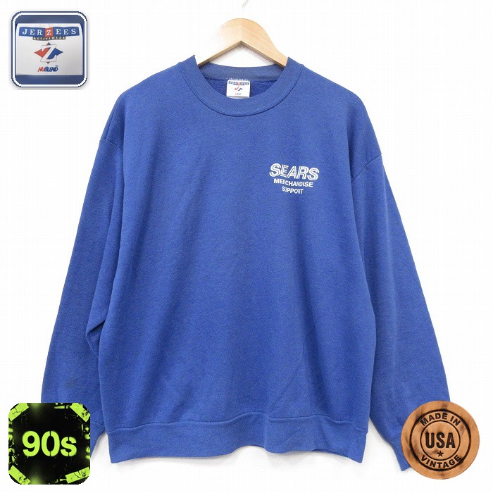 ジャージーズ 90s 長袖スウェット シアーズ ブルー メンズXL相当 | 古着