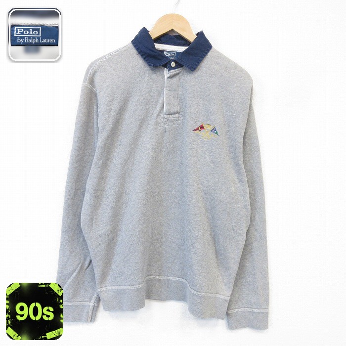 ラルフローレン 90s 長袖スウェット 霜降り グレー メンズXL相当 | 古着