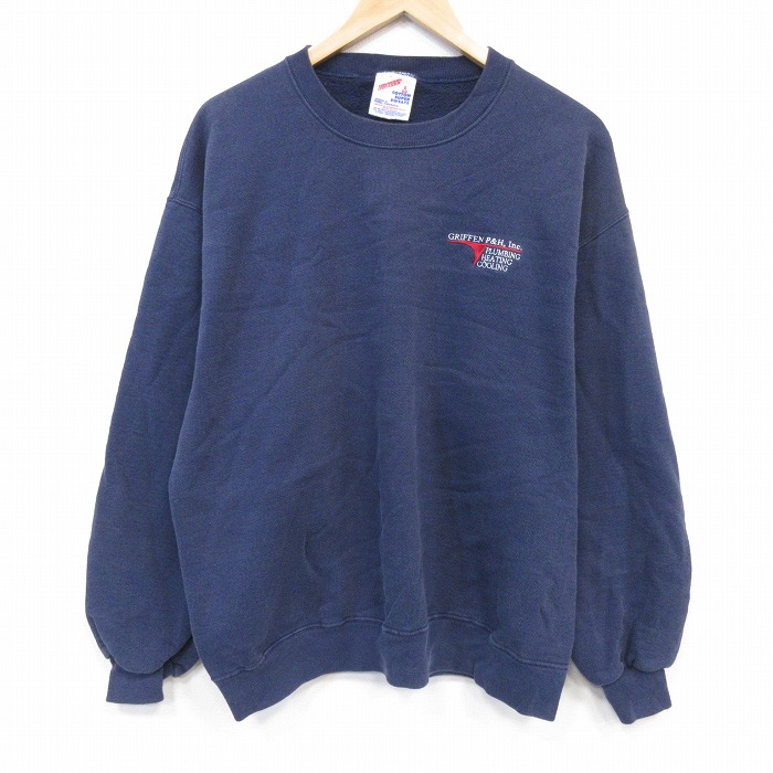 ジャージーズ 90s 長袖スウェット グリフィン ネイビー メンズL相当 | 古着