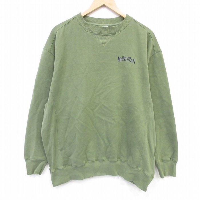 ミシガン 00s 長袖スウェット カーキ メンズXL相当 | 古着