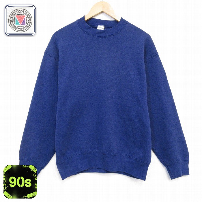 90s 長袖スウェット ネイビー メンズL相当 | 古着