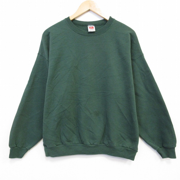 ヘインズ 00s 長袖スウェット グリーン メンズXL相当 | 古着