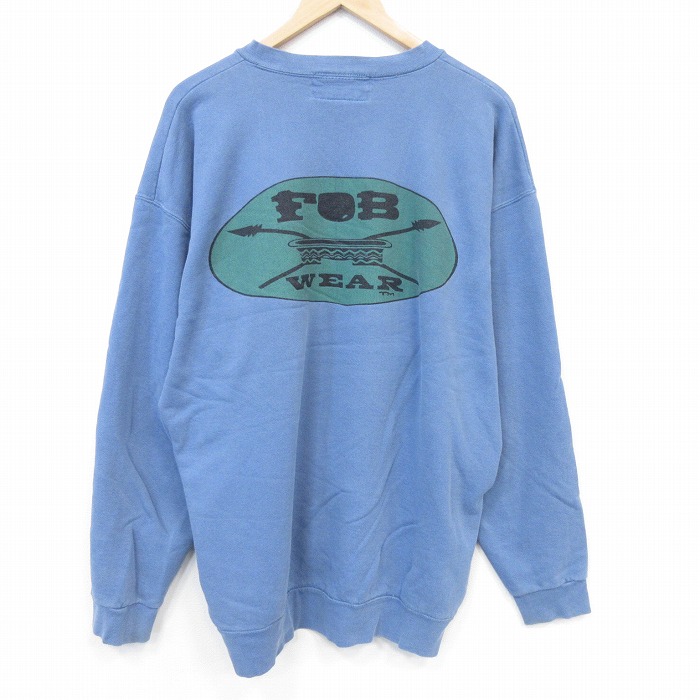 FOB WEAR 90s 長袖スウェット ライトブルー メンズXL相当 | 古着