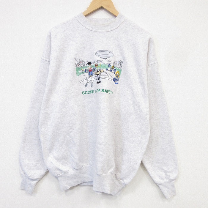 ヘインズ 00s 長袖スウェット SCORE刺繍 グレー メンズXL相当 | 古着