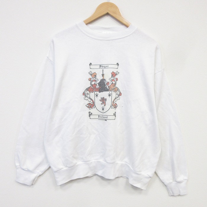 TULTEX 90s 長袖スウェット アイルランド ホワイト メンズL相当 | 古着