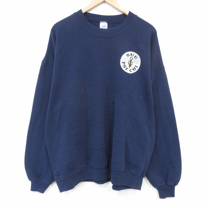 ジャージーズ 90s 長袖スウェット SUU ネイビー メンズXL相当 | 古着