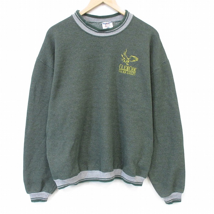 00s 長袖スウェット 鳥 グリーン メンズL相当 | 古着